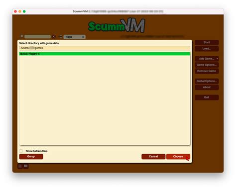 Adding and playing a game — ScummVM Documentation .